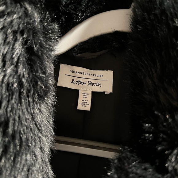 And Other Stories Faux Fur Jacket Size 4 - Picture 4 of 5